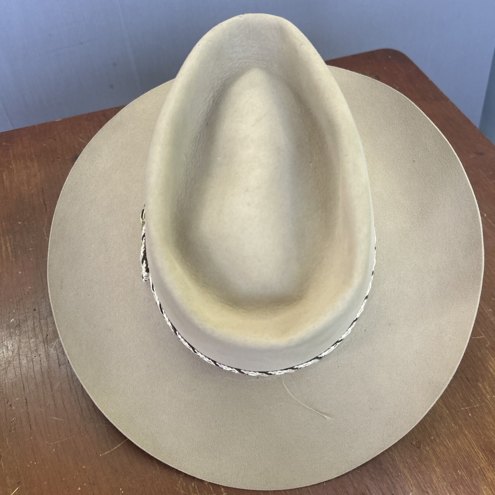 Vintage Stetson Silverbelly Cowboy Hat 3X Beaver 6 7/8 1950's-60's‎ Union Tag - Picture 5 of 13